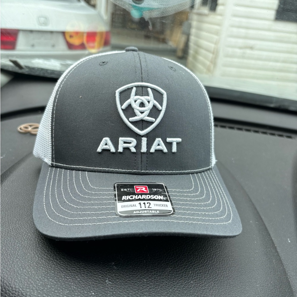 Ariat Charcoal and White Logo Cap